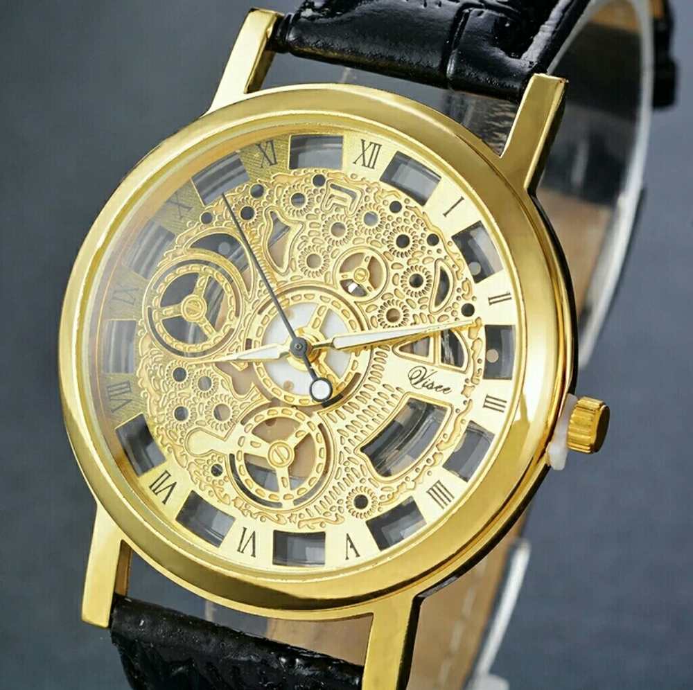 ● 2 / $15 ●  NWT MEN'S SKELETON WATCH - Picture 3 of 6